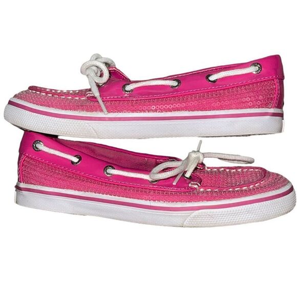 Sperry Biscayne Pink Sequin Top-Sider - Kids 1.5‎ - Picture 2 of 6